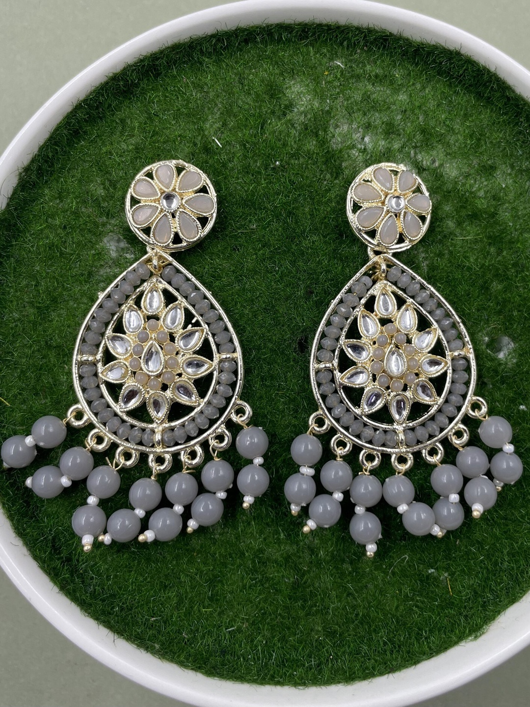 

Rhymee Gold-Plated Floral Drop Earrings