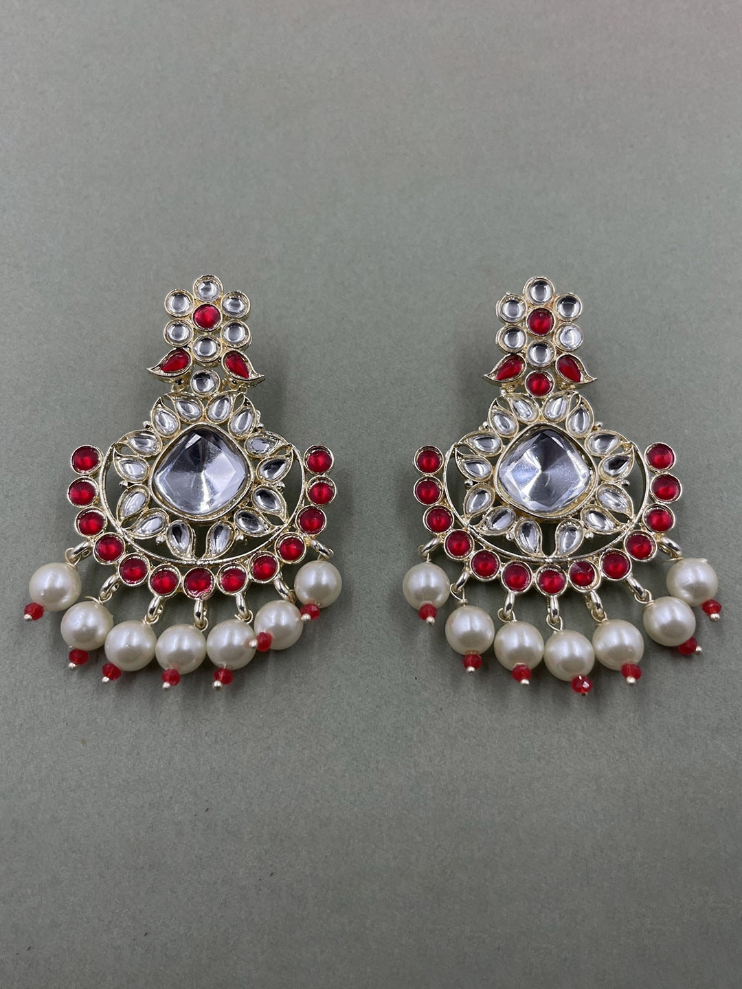 

Rhymee Gold-Plated Floral Chandbalis Earrings