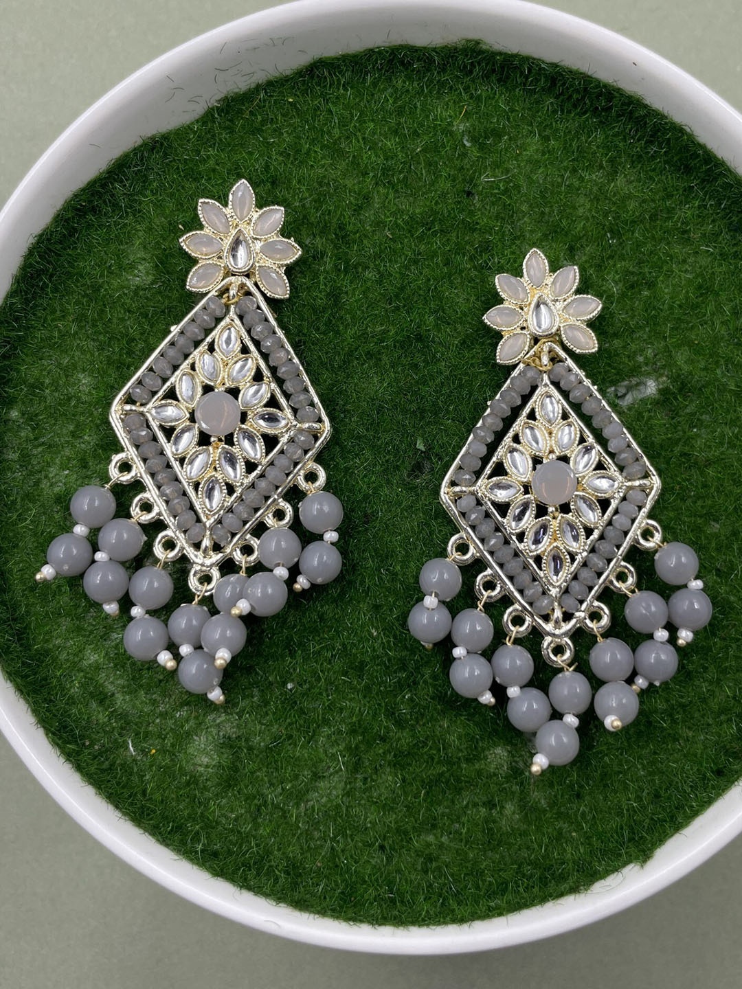 

Rhymee Gold-Plated Floral Drop Earrings