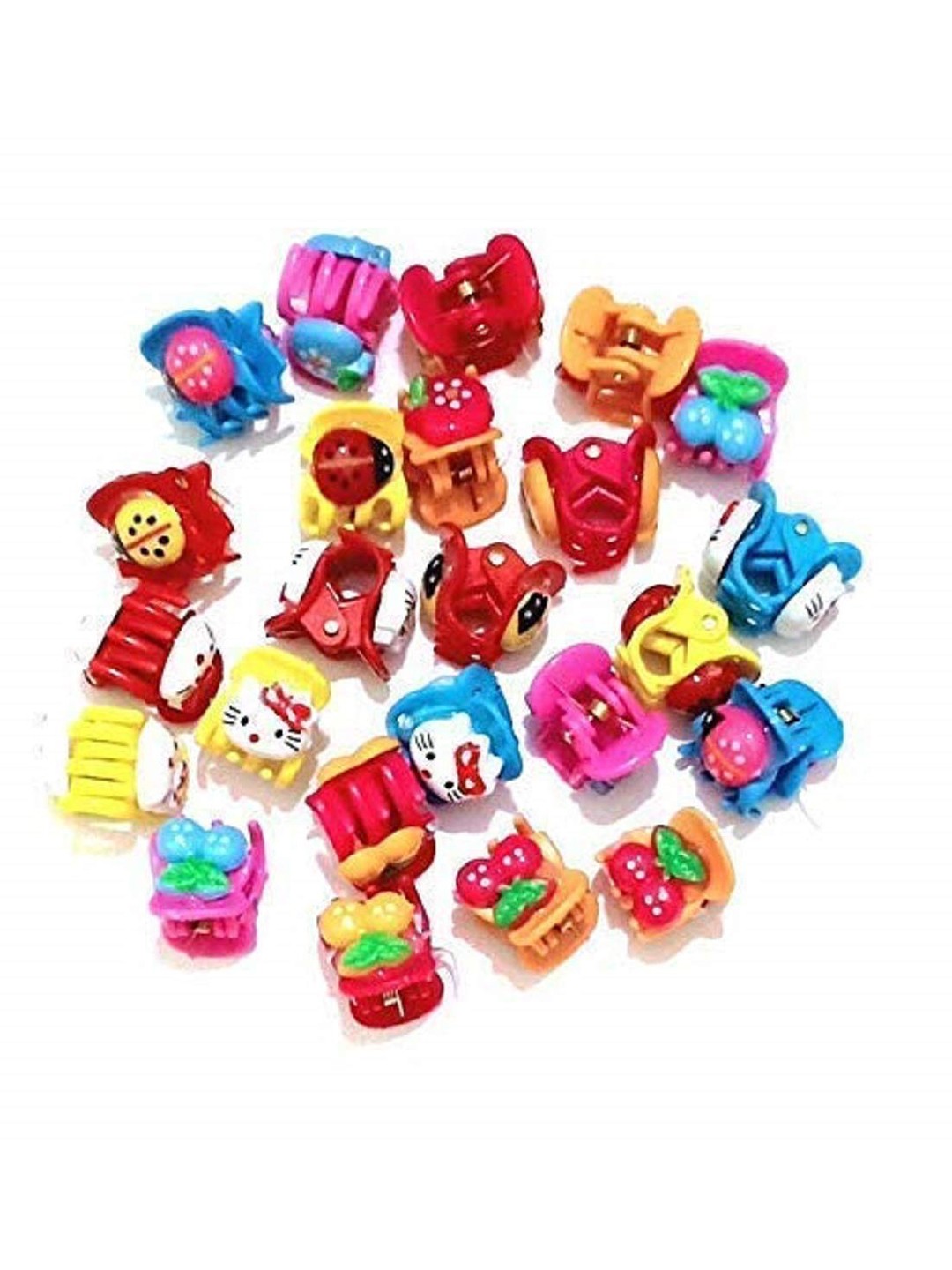 

LYTIX Girls Blue & Red Set Of 24 Claw Clips