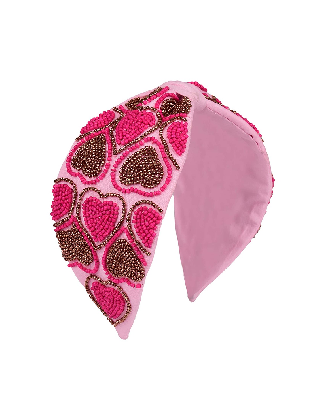 

LYTIX Women Beaded Hair Accessory Set of, Pink