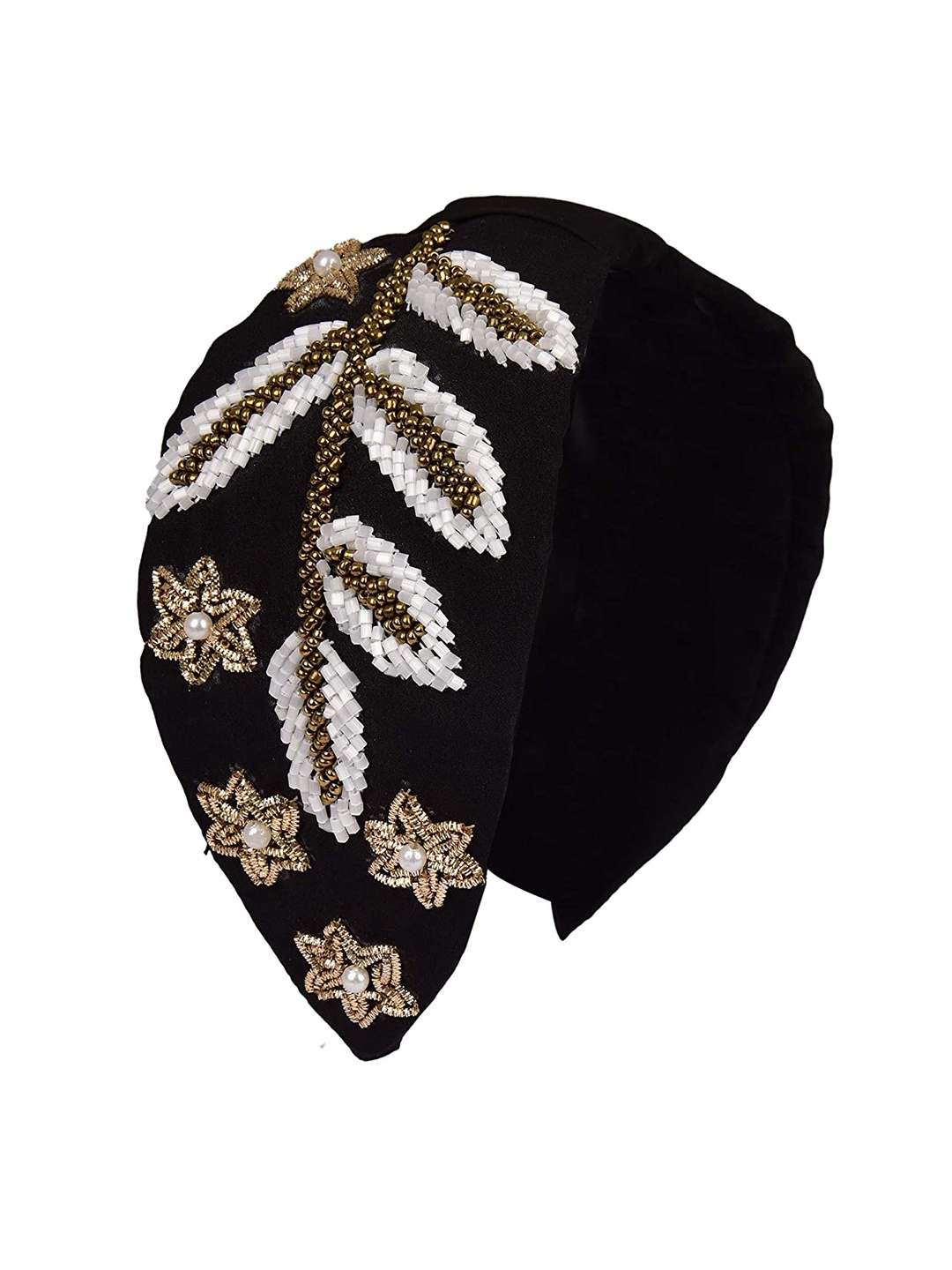 

LYTIX Women Beaded Hairband, Black