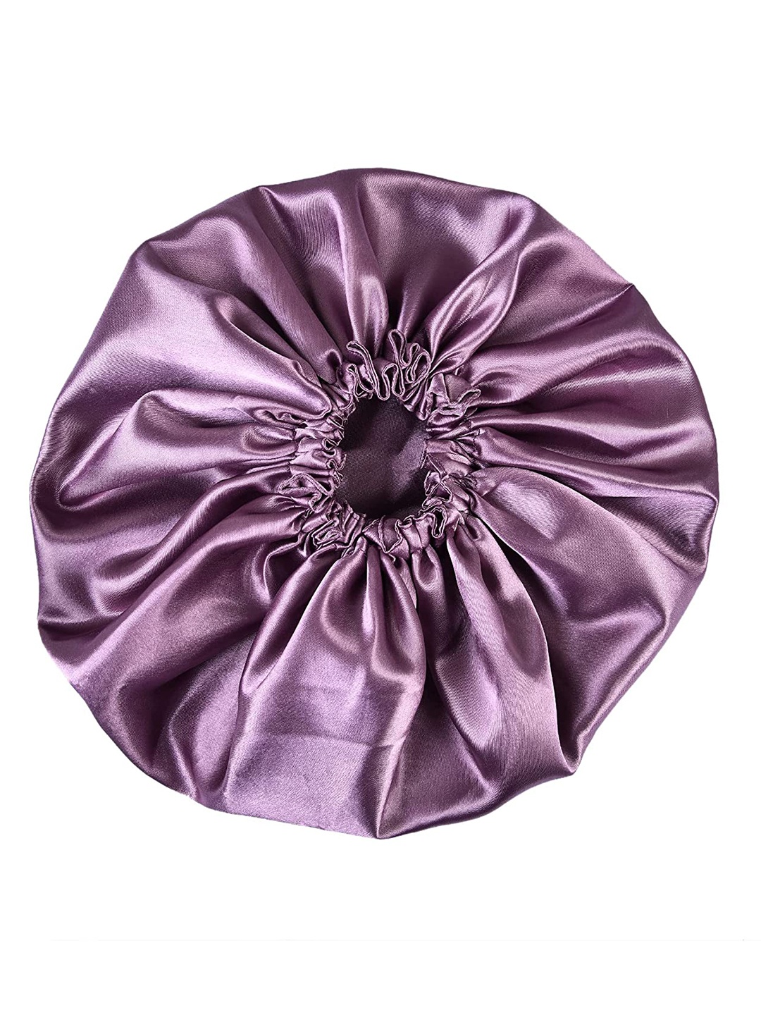 

LYTIX Women Satin Silk Hair Bonnet Double Layered Sleeping Cap, Purple