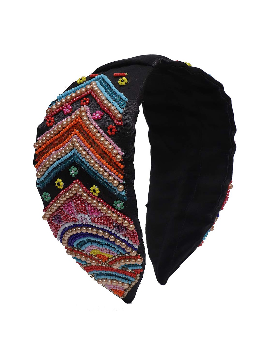 

LYTIX Women Beaded Hairband, Black