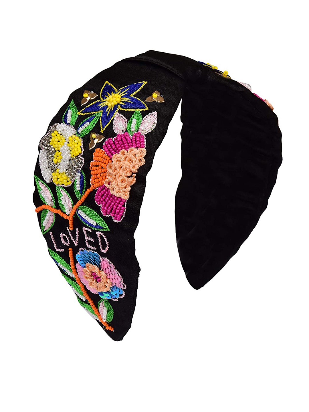 

LYTIX Women Beaded Hairband, Black