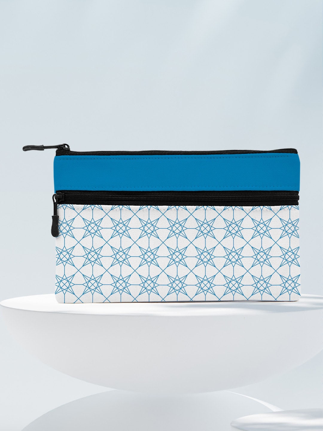 

Crazy Corner Printed Travel Pouch, Blue
