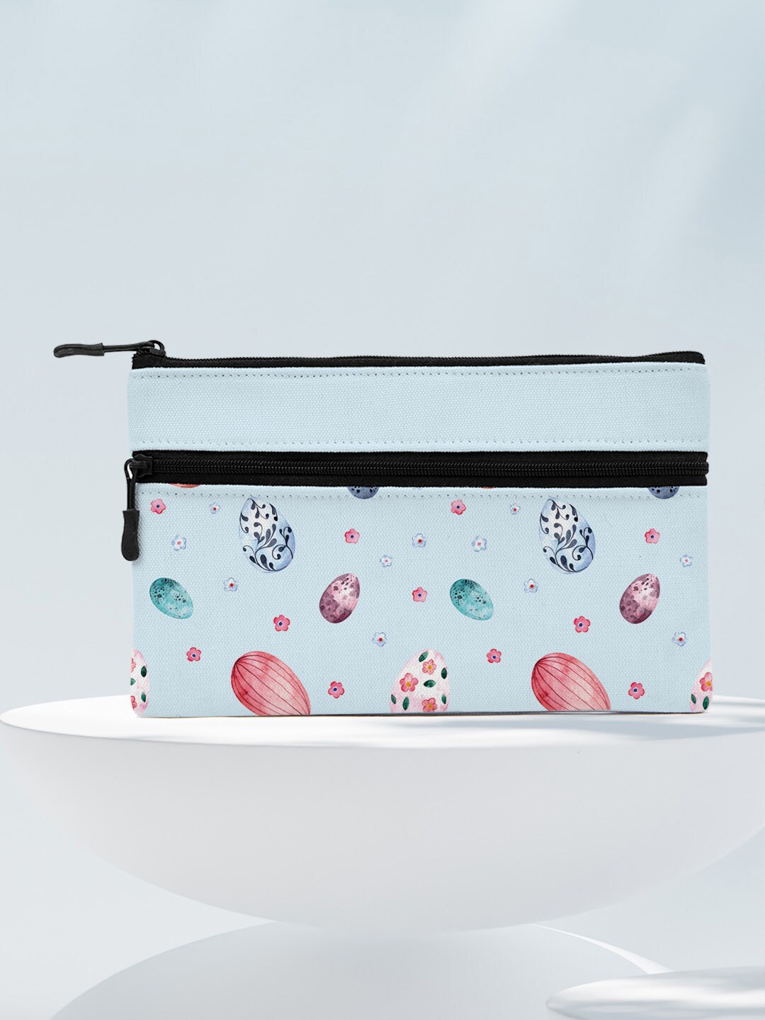 

Crazy Corner Printed Travel Pouch, Blue