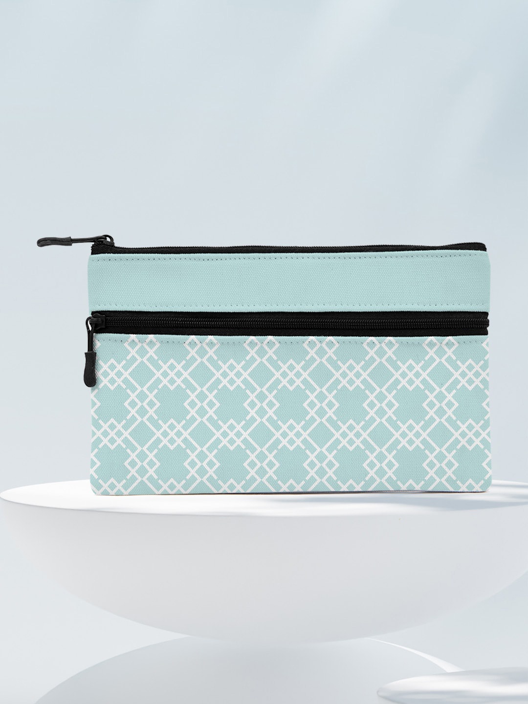 

Crazy Corner Printed Travel Pouch, Turquoise blue