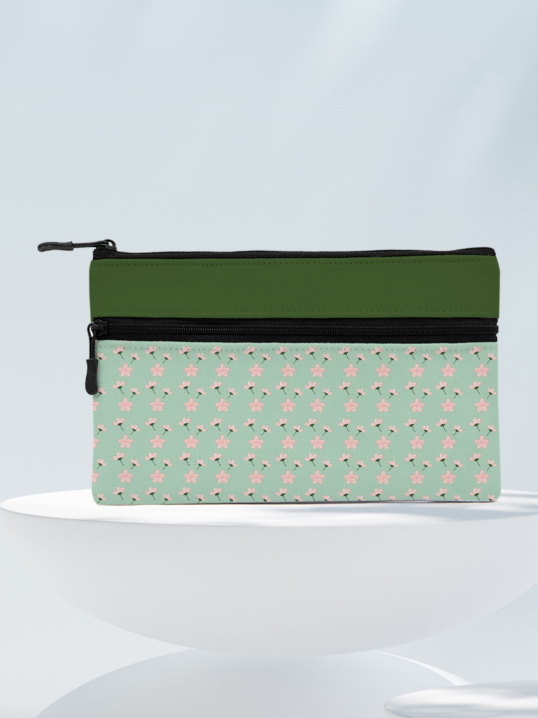 

Crazy Corner Printed Travel Pouch, Green
