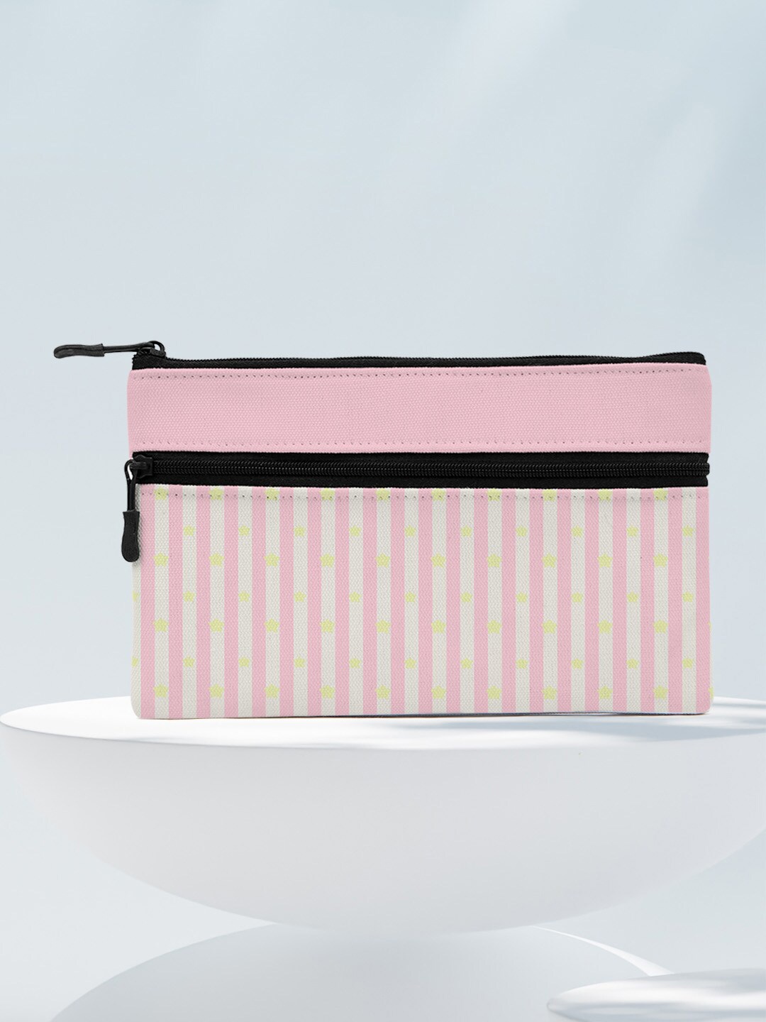 

Crazy Corner Striped Travel Pouch, Pink