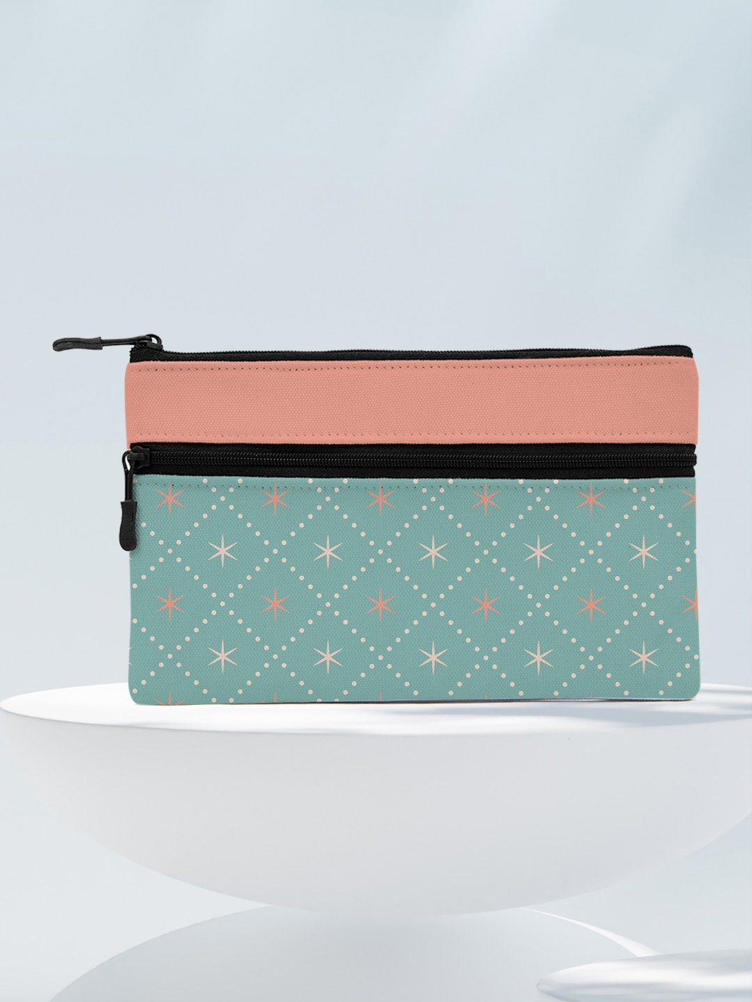 

Crazy Corner Printed Travel Pouch, Blue