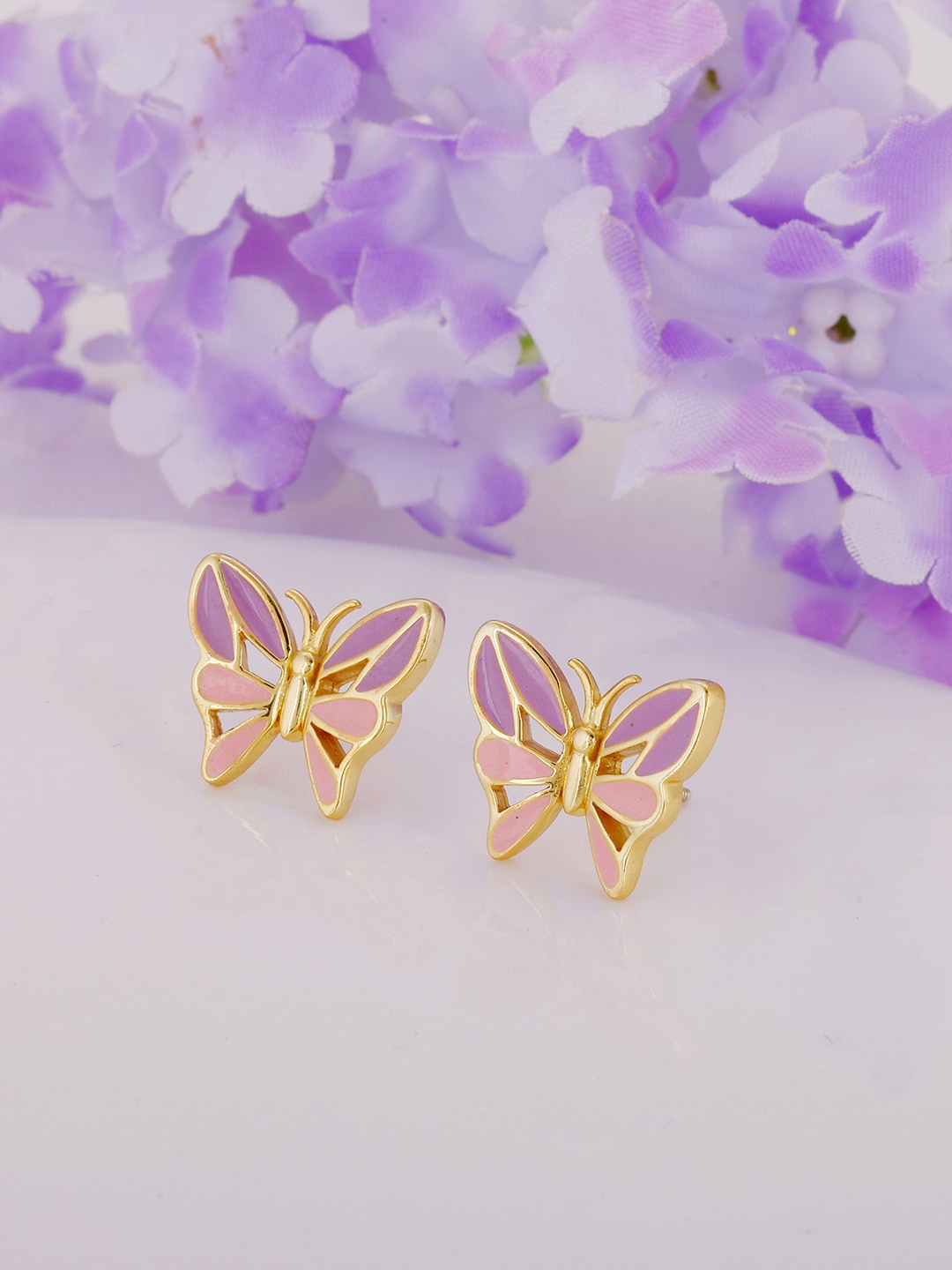 

GIVA 925 Sterling Silver Gold-Plated Butterfly Studs Earrings