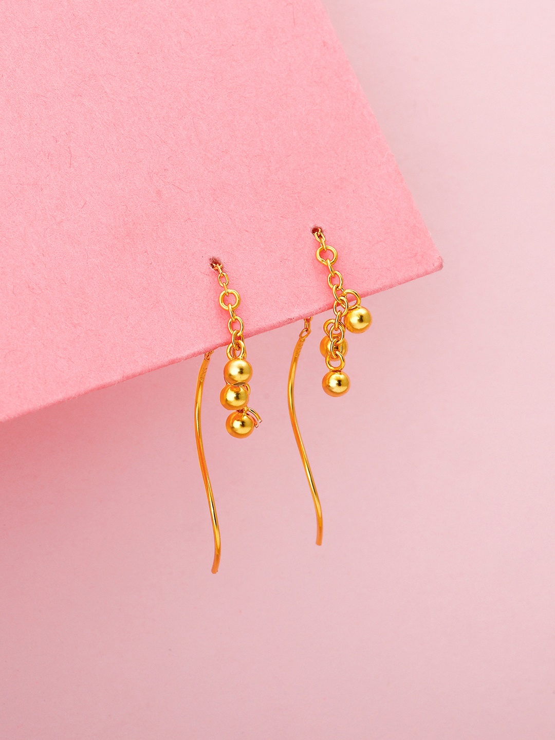 

GIVA Gold-Plated Contemporary Drop Earrings