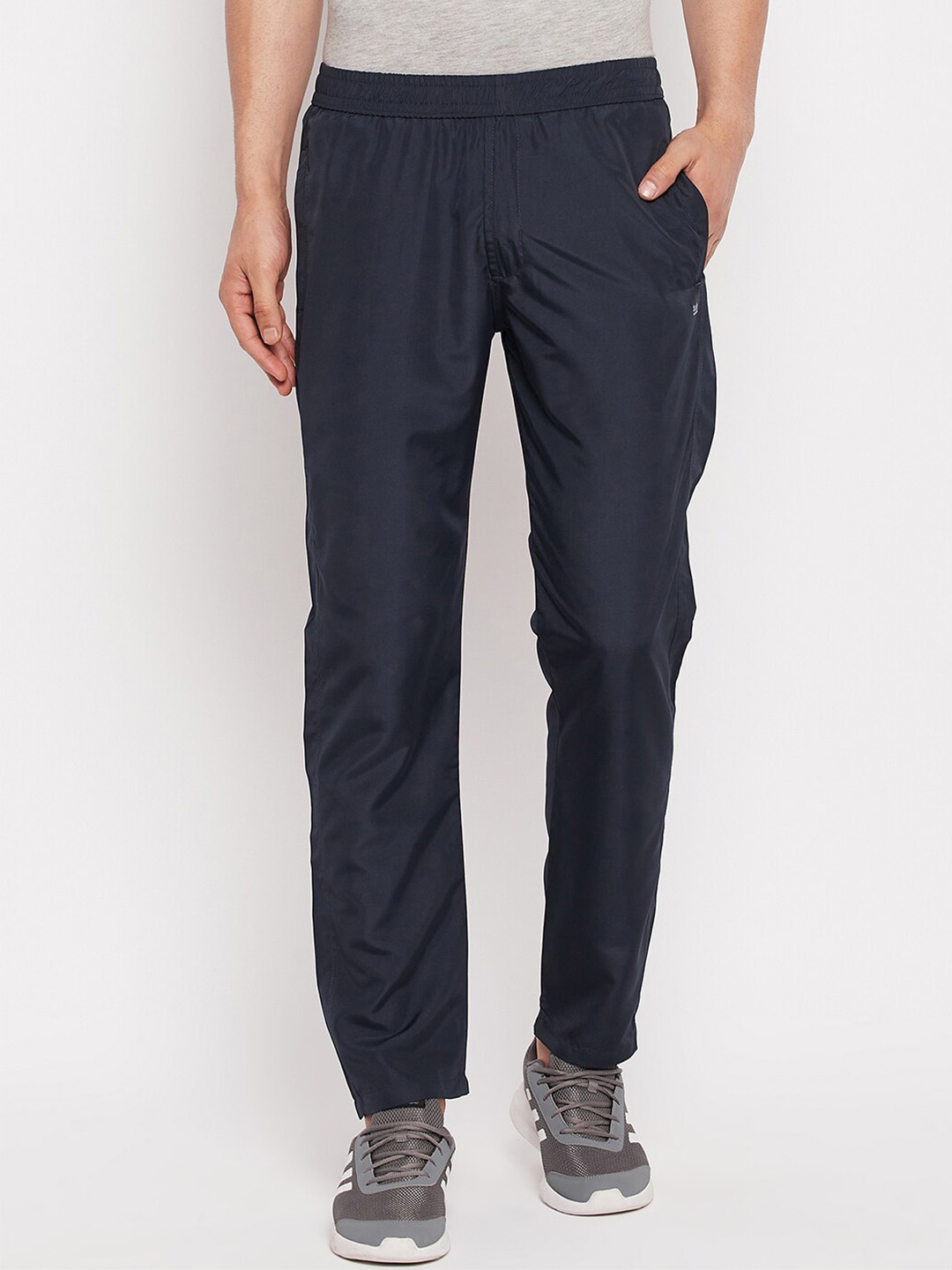 

Okane Men Mid-Rise Sports Track Pants, Navy blue