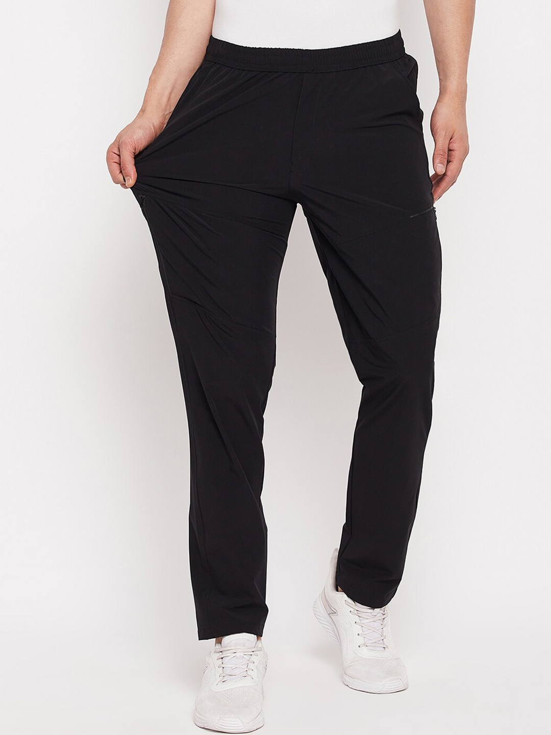 

Okane Men Mid-Rise Sports Track Pants, Black