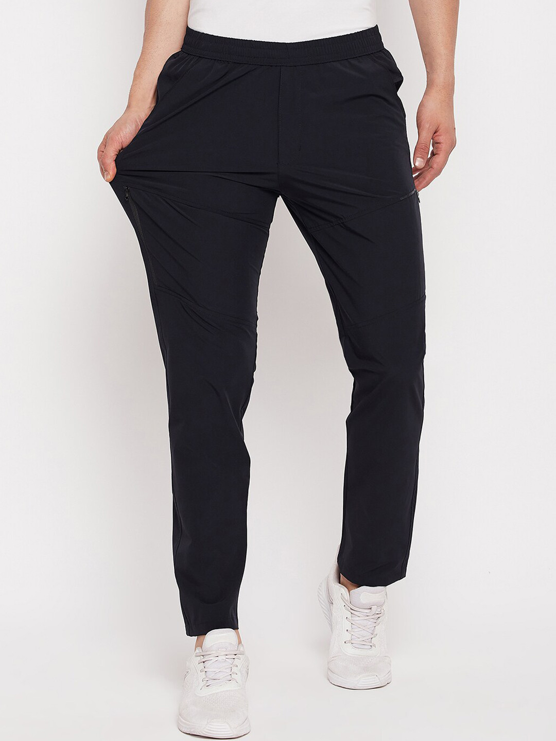 

Okane Men Mid Rise Sports Track Pants, Navy blue