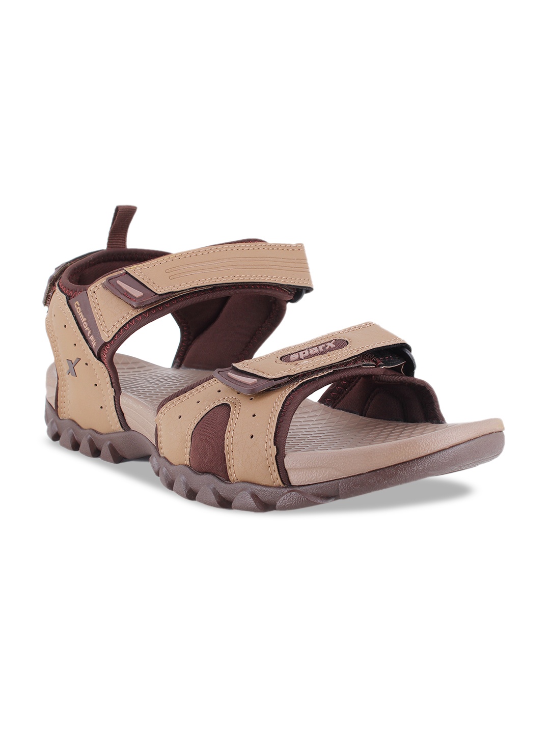 

Sparx Men Textured Sports Sandals, Camel brown