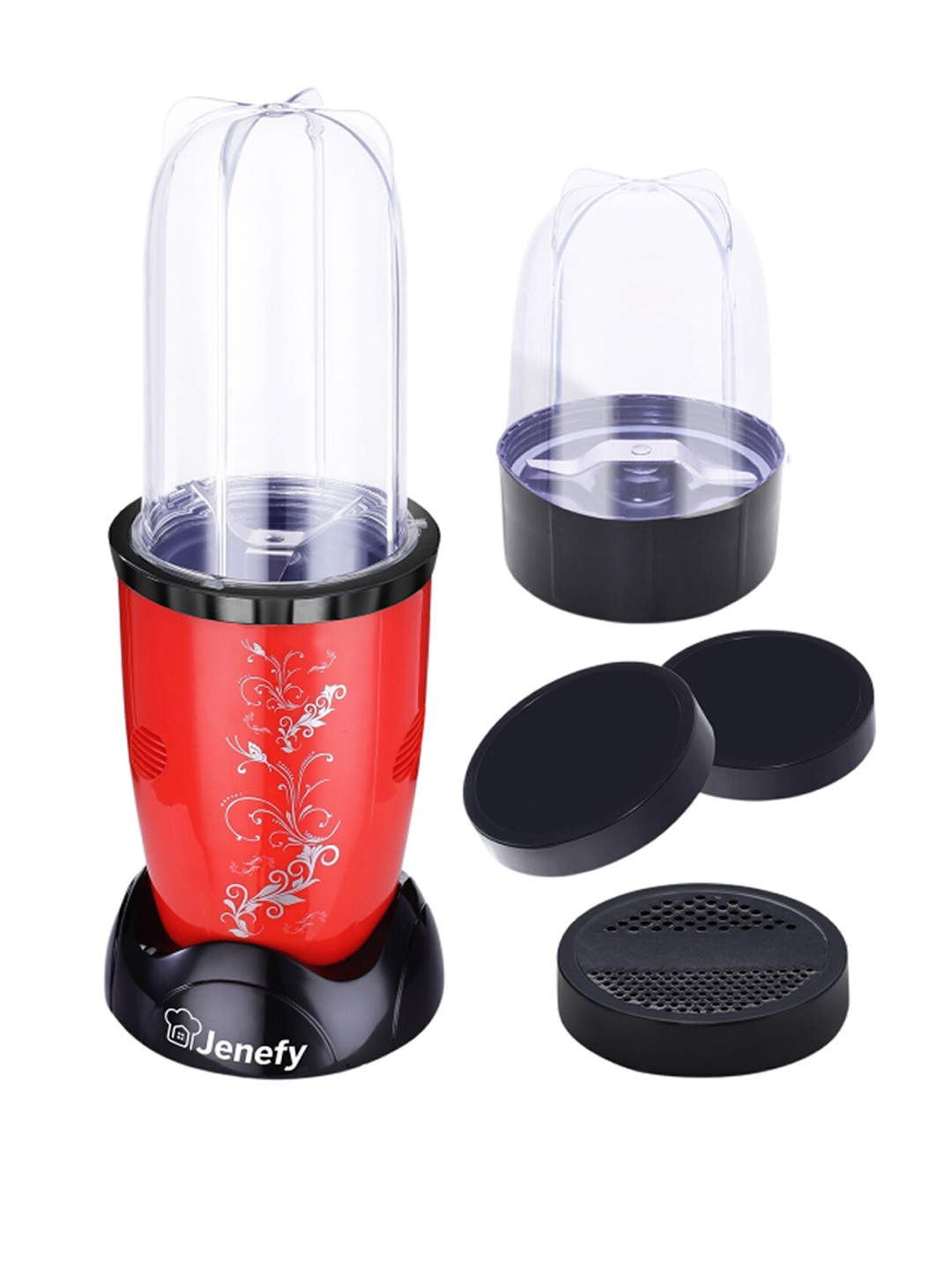 

Jenefy Red Bullet Mixer Grinder Blender 400 W