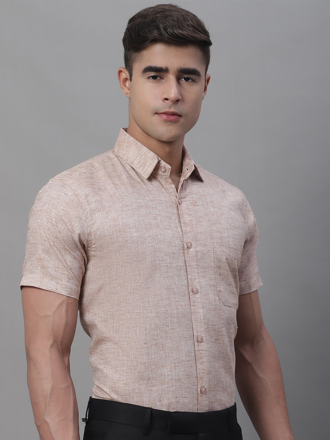 

JAINISH Classic Formal Pure Cotton Shirt, Rust