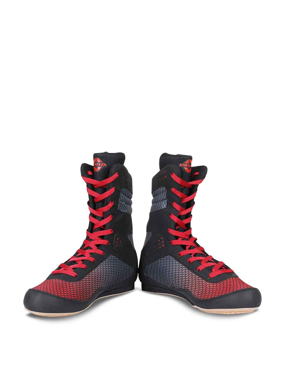 

NIVIA Men Mid-Top Mesh Non-Marking Boxing Shoes, Red