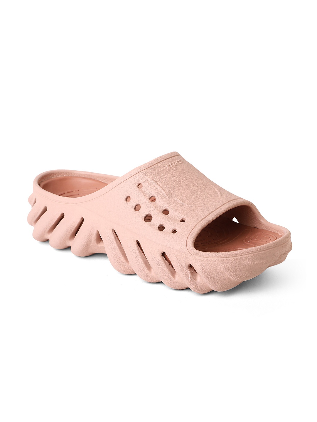 

Crocs Kids Textured Croslite Sliders, Peach