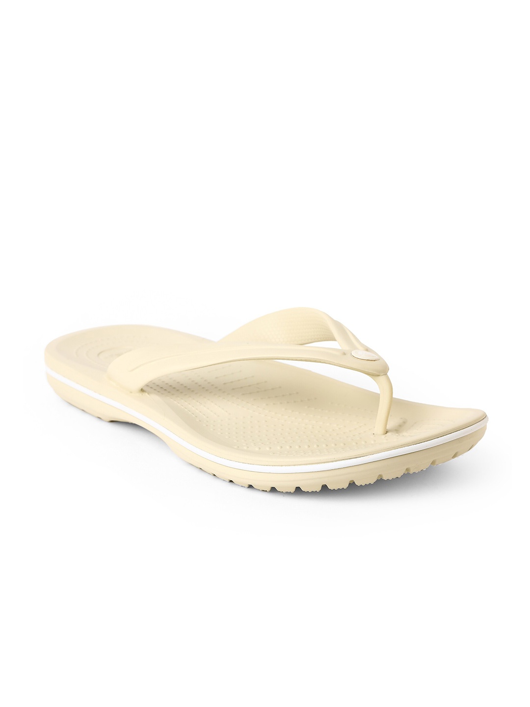 

Crocs Textured Croslite Thong Flip-Flops, Cream