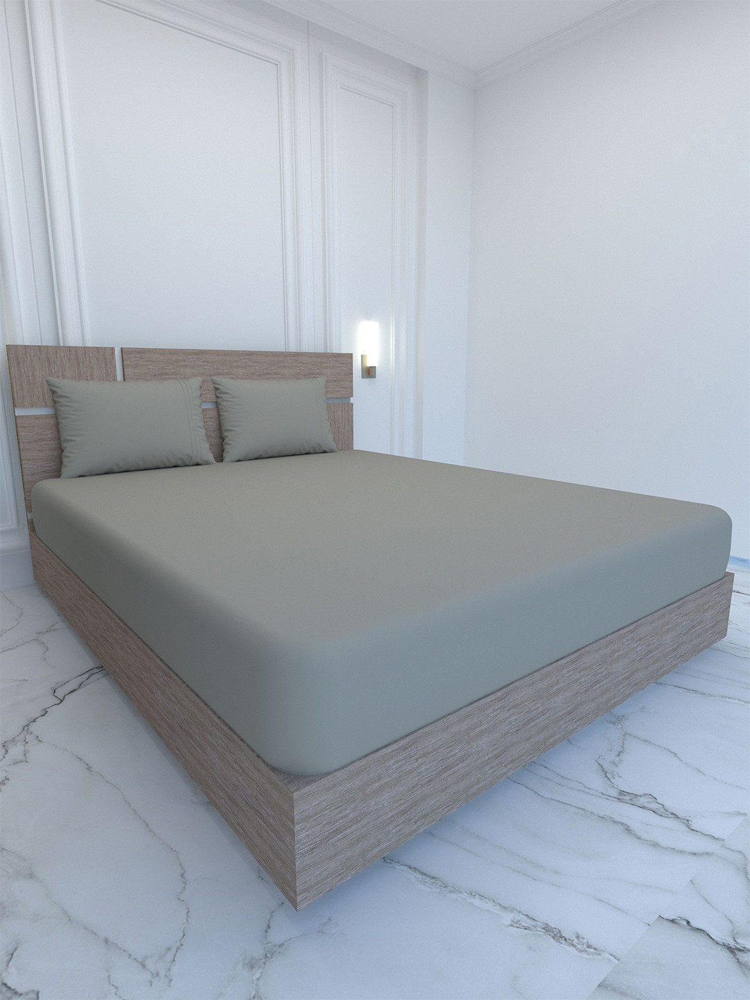 

Pure Decor Palace Grey 400 TC King Bedsheet & 2 Pillow Covers