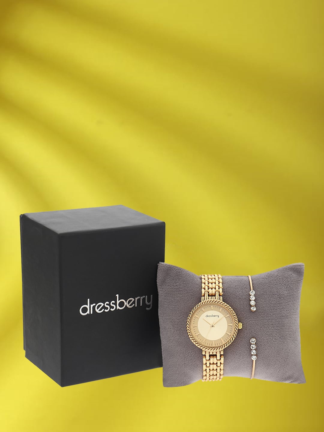 

DressBerry Women Gold-Toned Dial & Straps Analogue Watch DBWJ Set-01