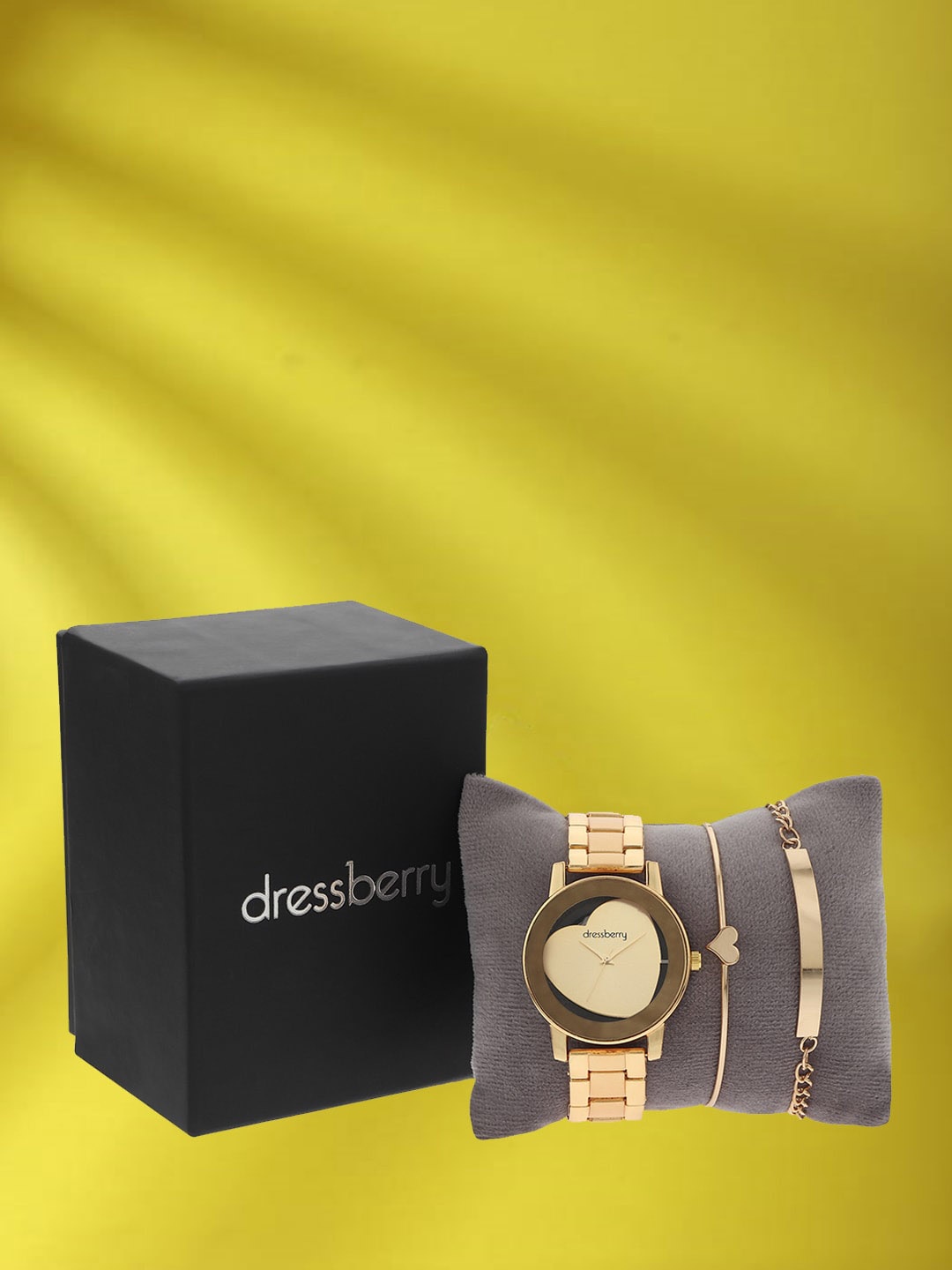 

DressBerry Women Gold-Toned Dial & Straps Analogue Watch DBWJ Set-03