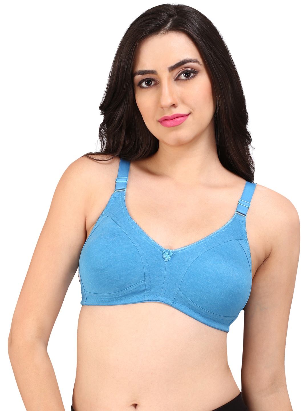 

Bralux Blue Solid Non-Wired Non Padded Everyday Bra