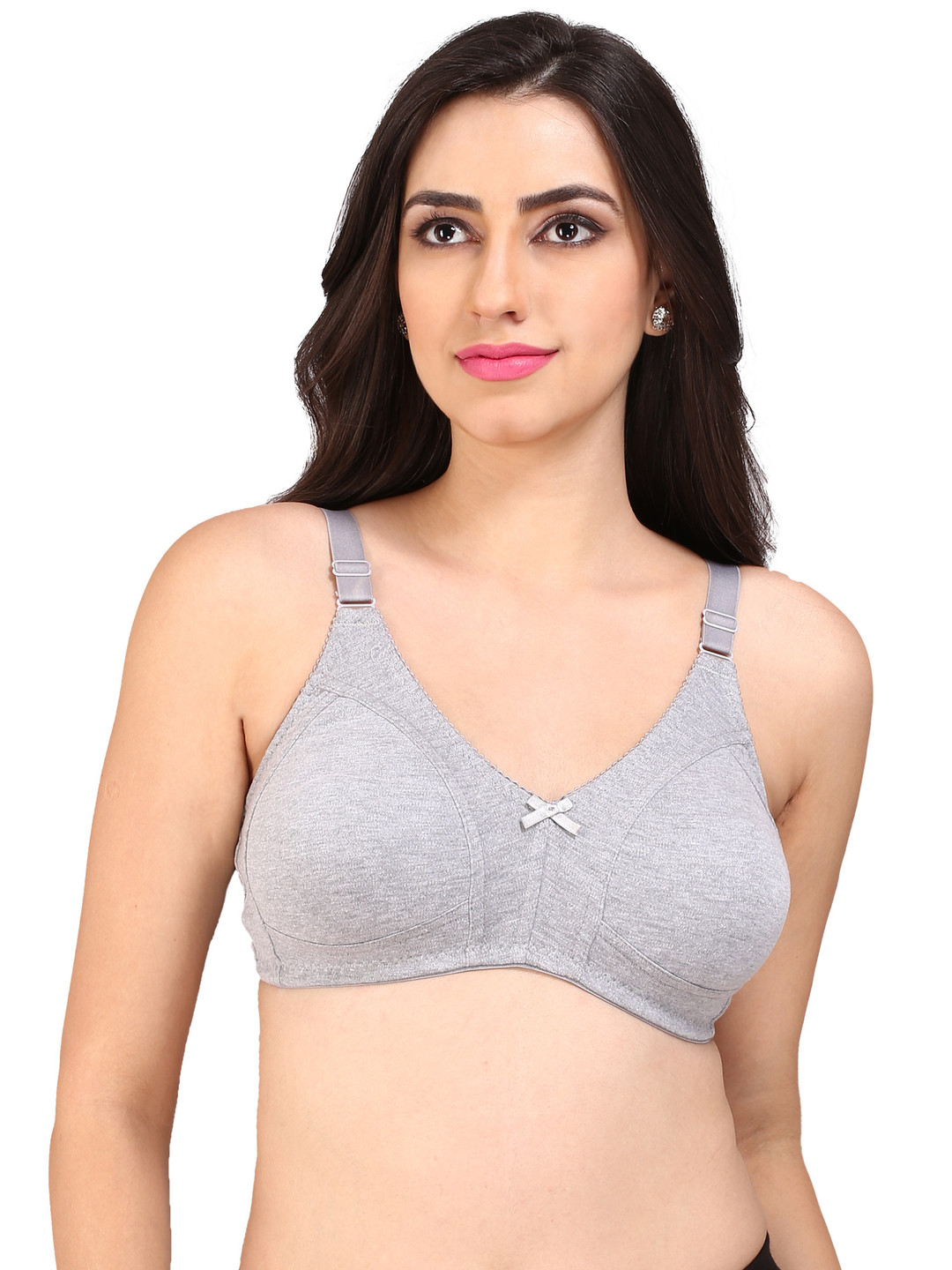 

Bralux Grey Solid Non-Wired Non Padded Everyday Bra
