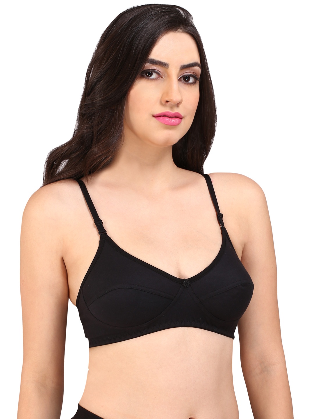 

Bralux Black Solid Non-Wired Non Padded Everyday Bra