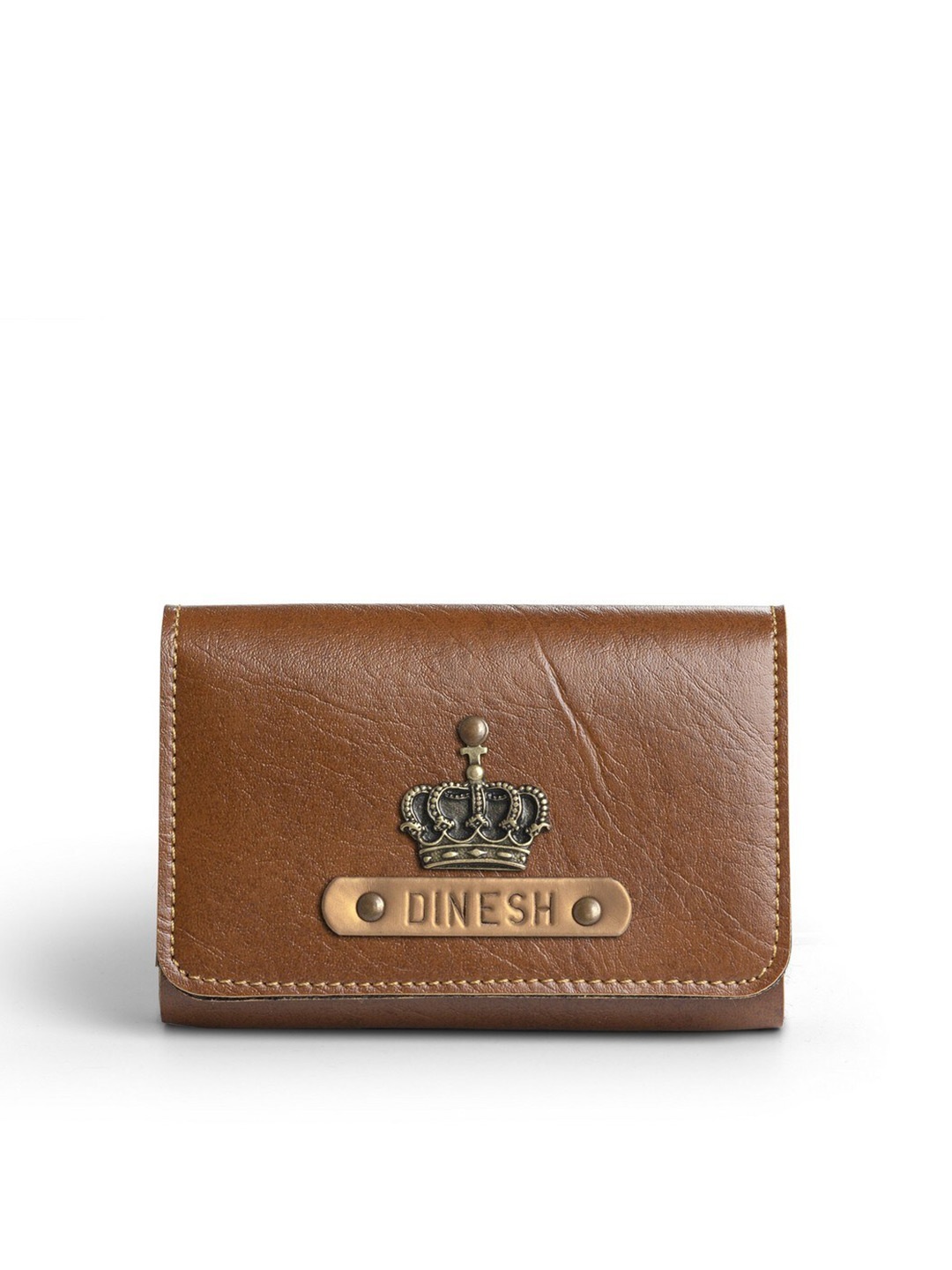

THE MESSY CORNER Textured Card Holder Wallet, Tan