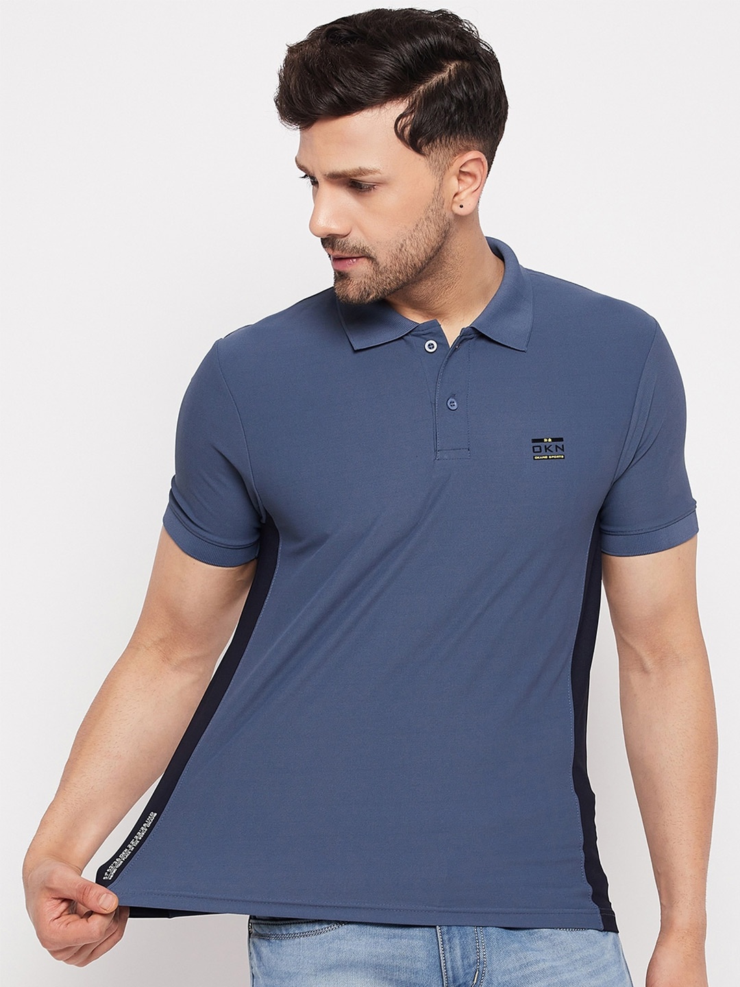 

Okane Polo Collar Short Sleeves T-shirt, Blue