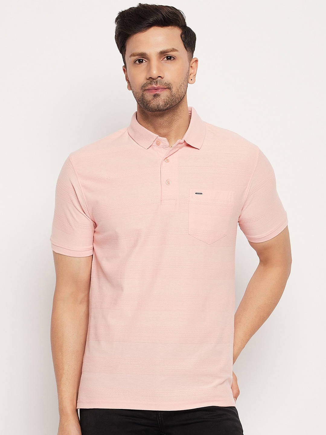 

Okane Polo Collar Short Sleeves T-shirt, Pink