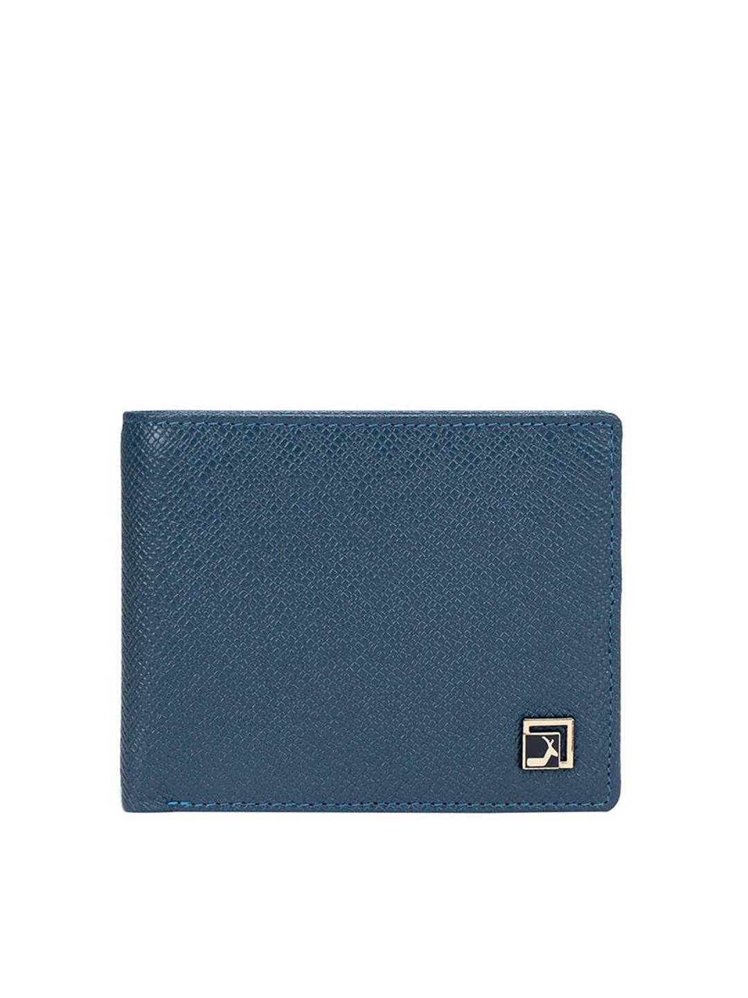 

Da Milano Textured Leather Two Fold Wallet, Blue