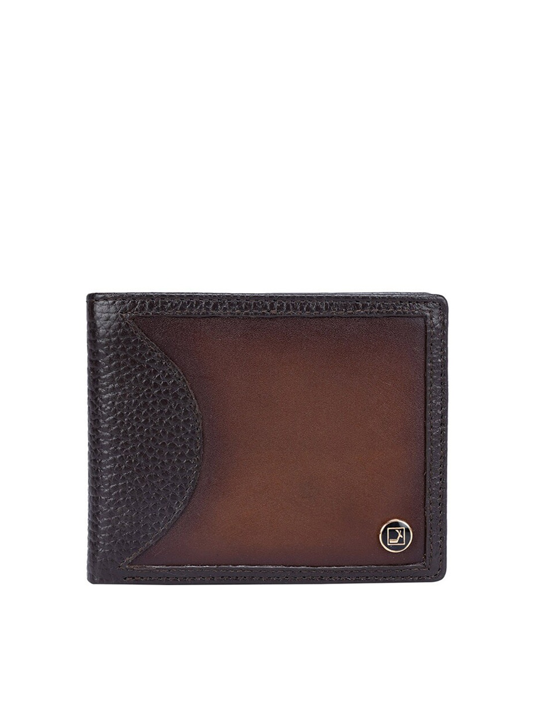 

Da Milano Textured Leather Two Fold Wallet, Brown