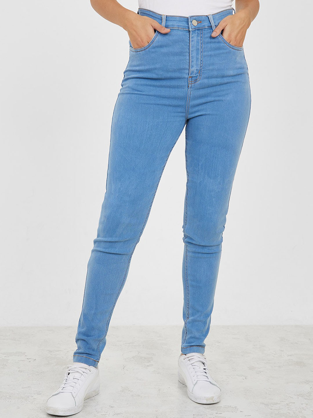 

Styli Women Skinny Fit High-Rise Stretchable Jeans, Blue
