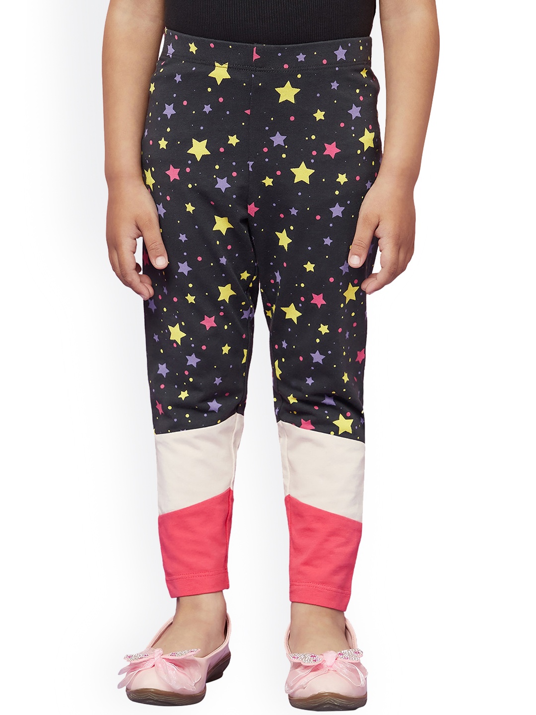

SPUNKIES Conversational Printed Cotton Ankle-Length Leggings, Navy blue