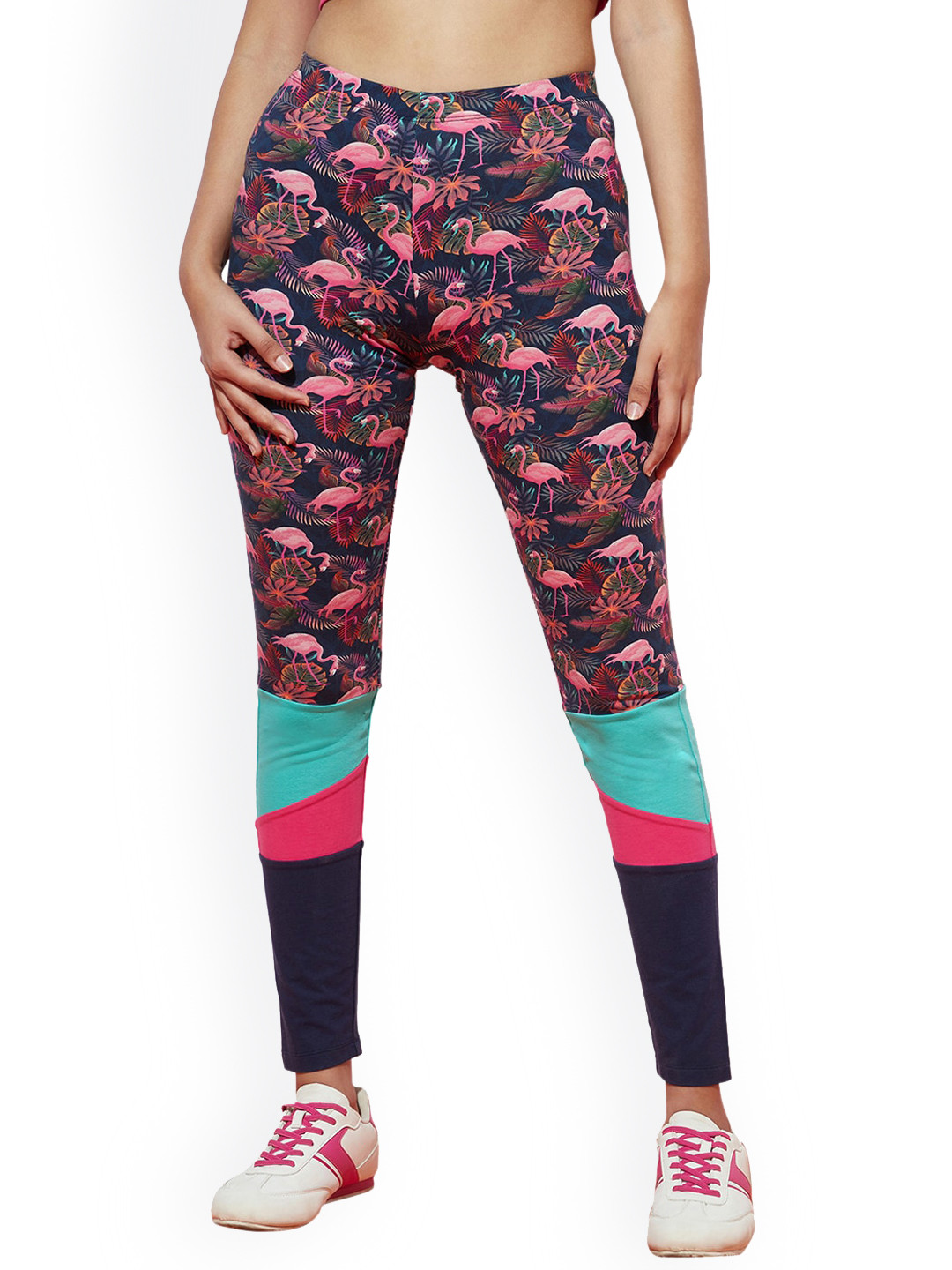 

SPUNKIES Graphic Printed Cotton Ankle-Length Leggings, Pink