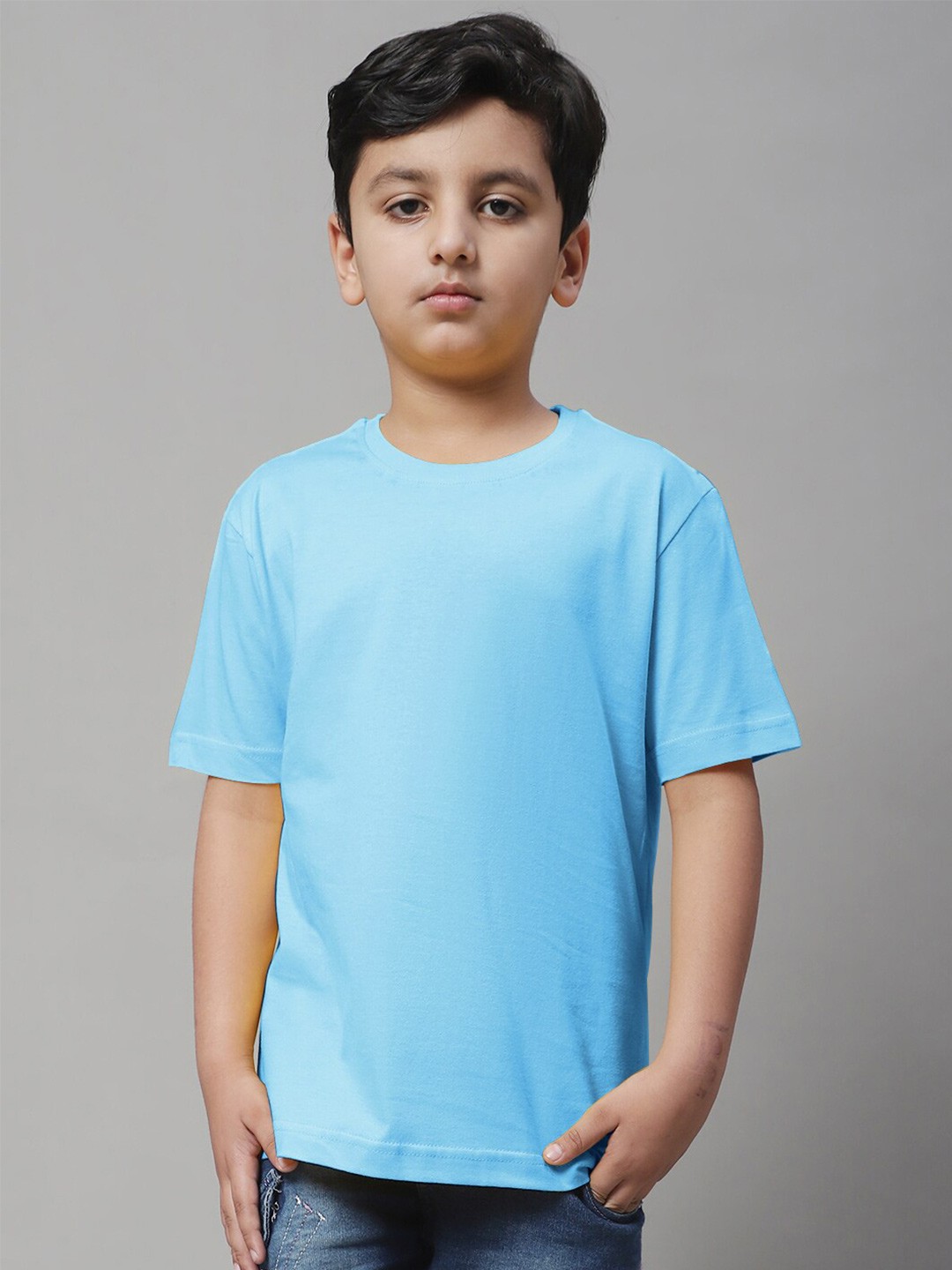 

Friskers Boys Pure Cotton Slim Fit T-Shirt, Blue