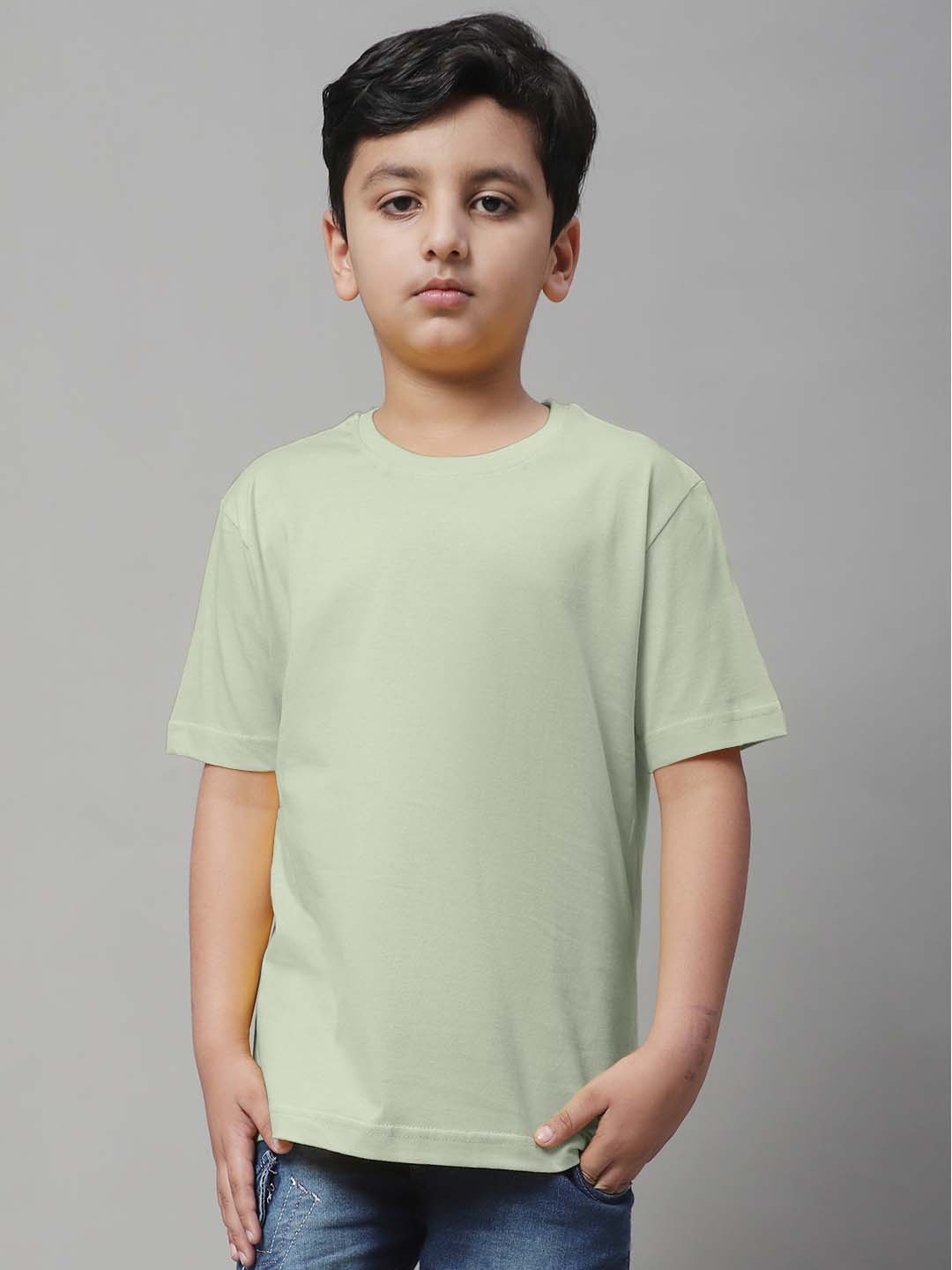 

Friskers Boys Pure Cotton Slim Fit T-shirt, Sea green