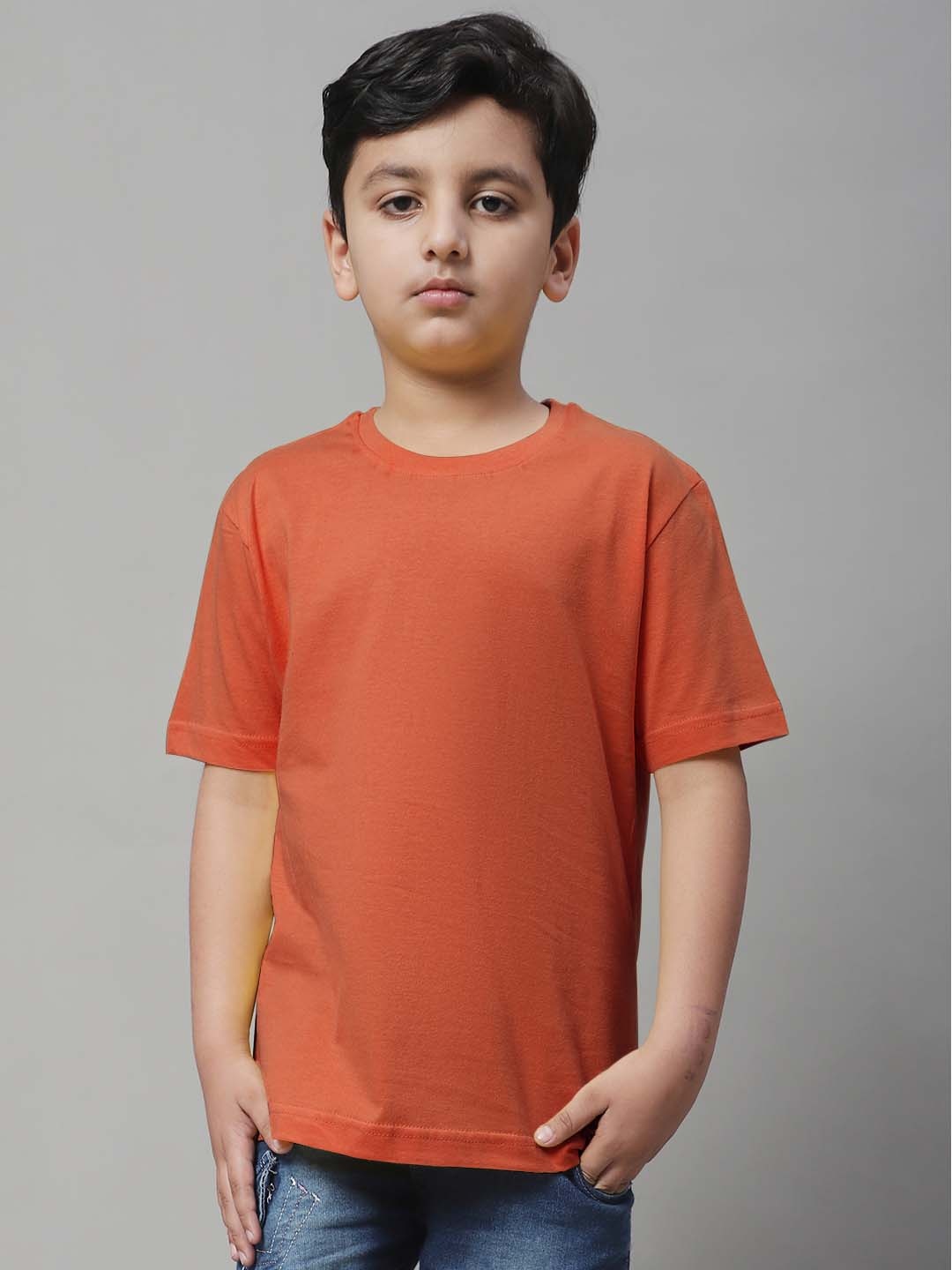 

Friskers Boys Short Sleeves Slim Fit T-shirt, Orange