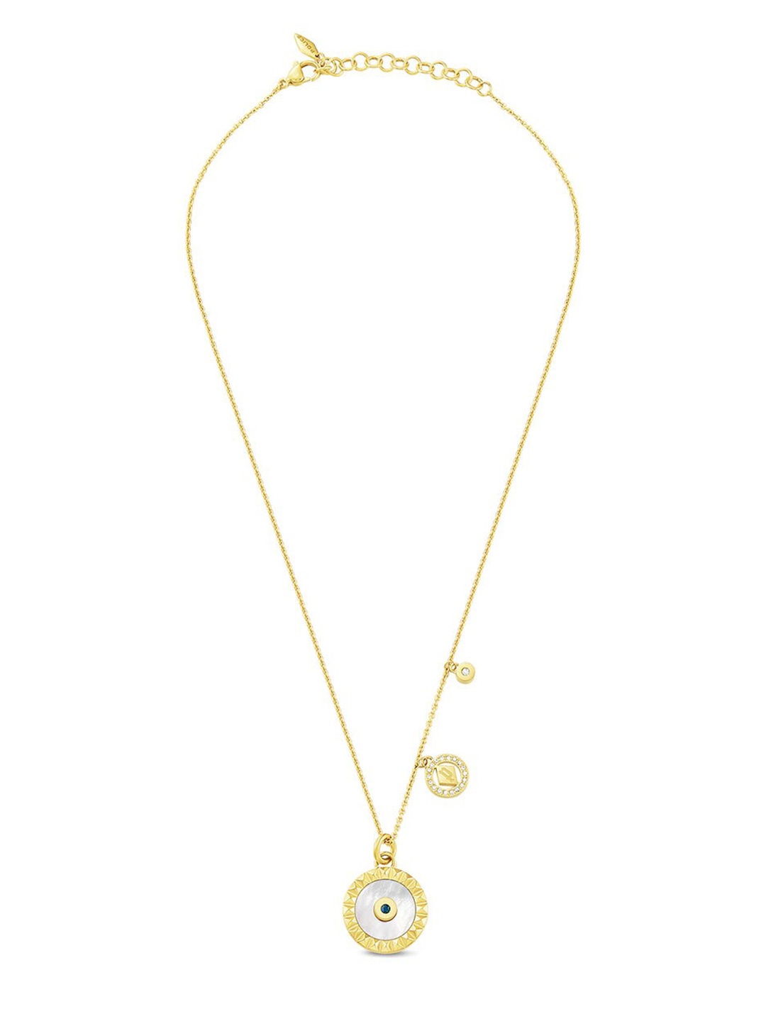 

Police Stainless Steel Artificial Stone Studded Necklace, Gold