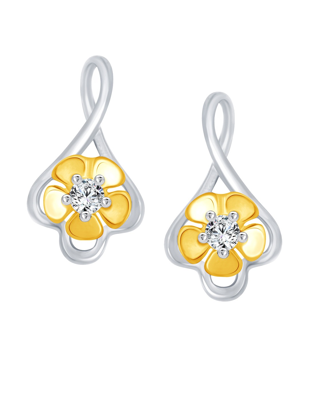 

Vighnaharta Rhodium-Plated Floral Studs Earrings, Silver
