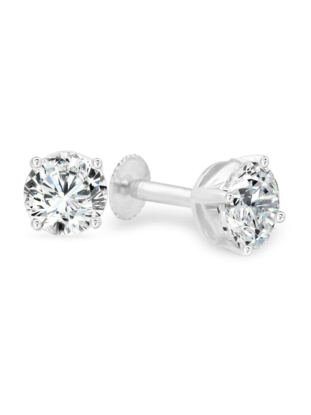 

Vighnaharta Rhodium-Plated Floral Studs Earrings, Silver