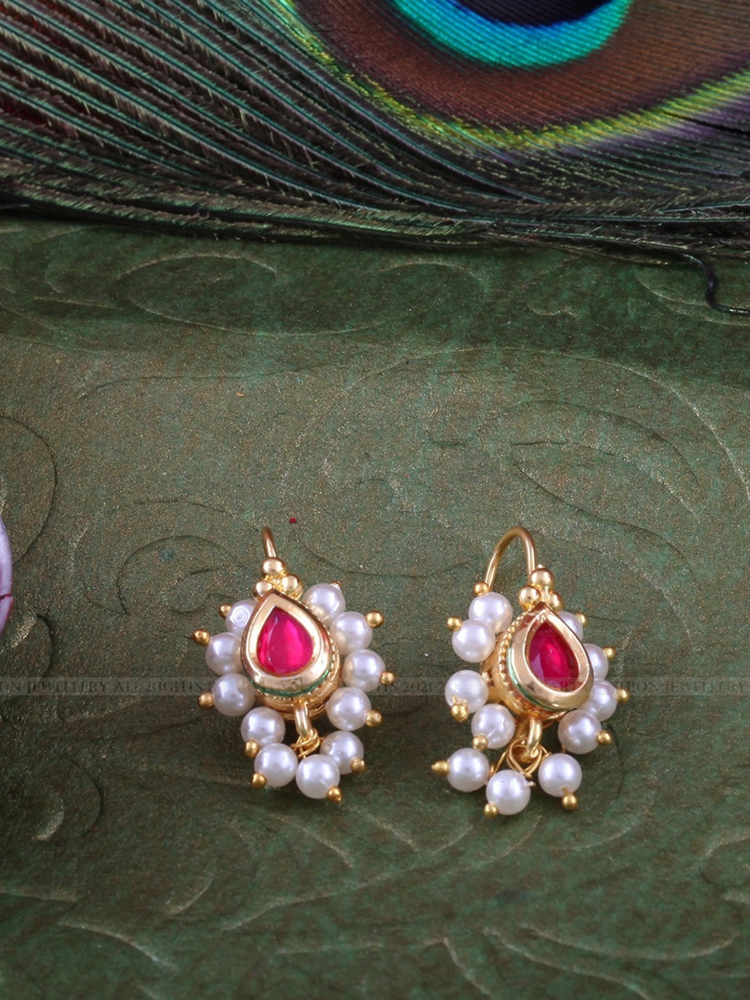

Vighnaharta Gold-Plated Contemporary Drop Earrings