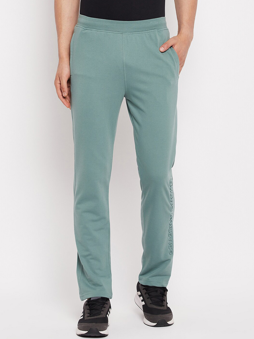 

Okane Men Mid-Rise Regular Fit Sports Track Pants, Green