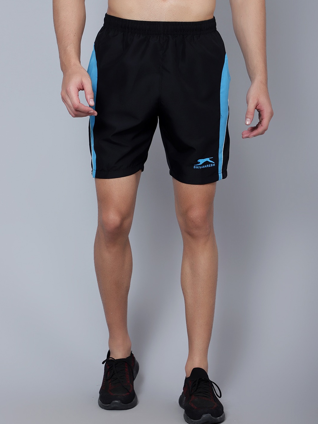 

Shiv Naresh Men Colourblocked Running Sports Shorts, Navy blue