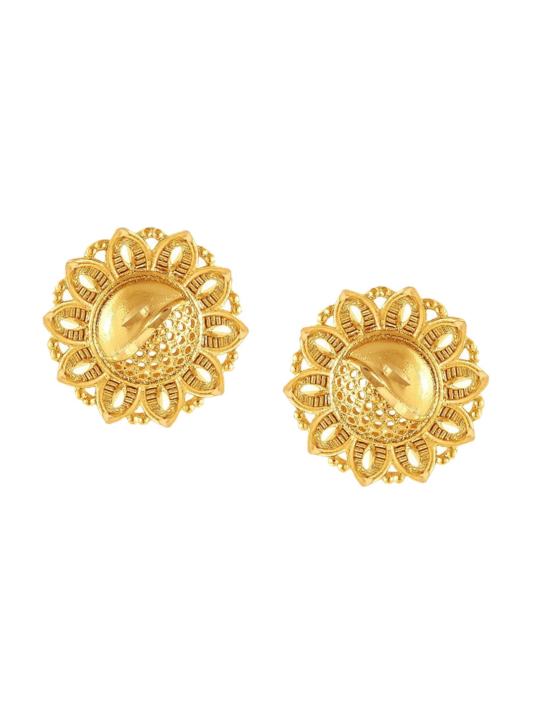 

Vighnaharta Gold-Plated Floral Studs Earrings